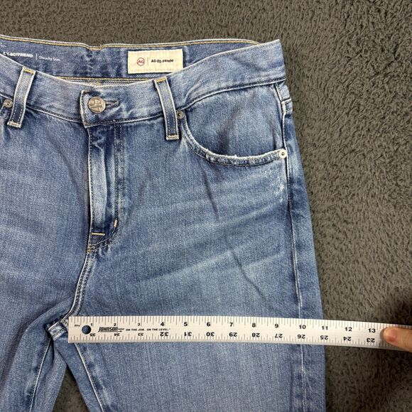 AG Ex-Boyfriend Jeans Womens 28R Blue Slouchy Slim AG-ED Denim Distressed Japan - Picture 14 of 16